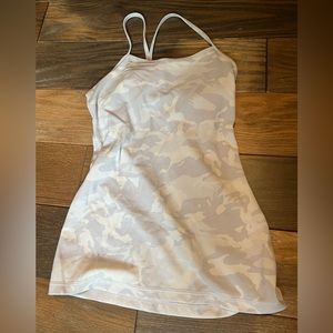 Lululemon white camo power y tank